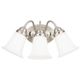 Westinghouse 3-Light Brushed Nickel White Wall Sconce