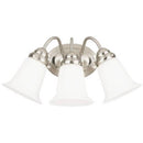 Westinghouse 3-Light Brushed Nickel White Wall Sconce