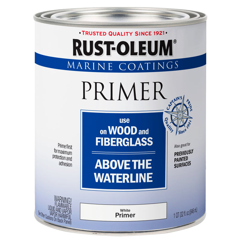 Rust-Oleum Marine Coatings  Wood & Fiberglass White Primer 1 qt