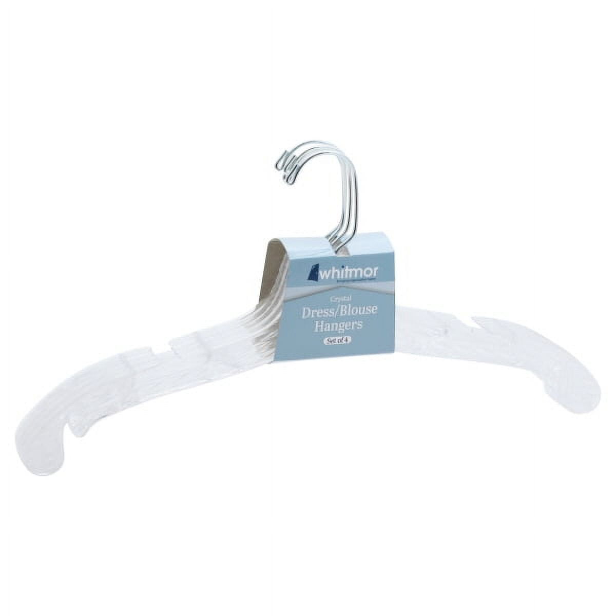 Whitmor 8.80 in. H X 16.8 in. W X 1.8 in. L Plastic Clear Hanger 4 pk