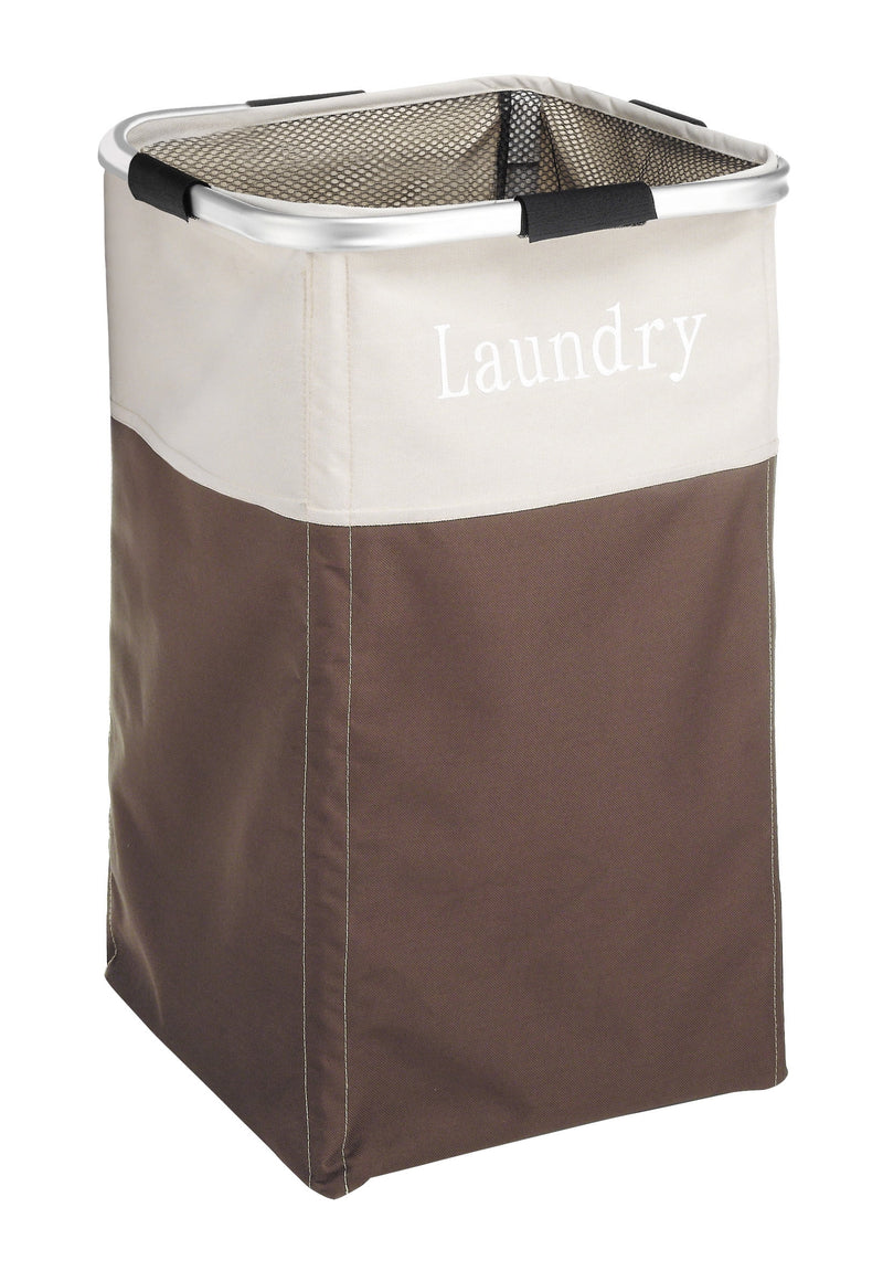 Whitmor Brown Polyester Collapsible Hamper