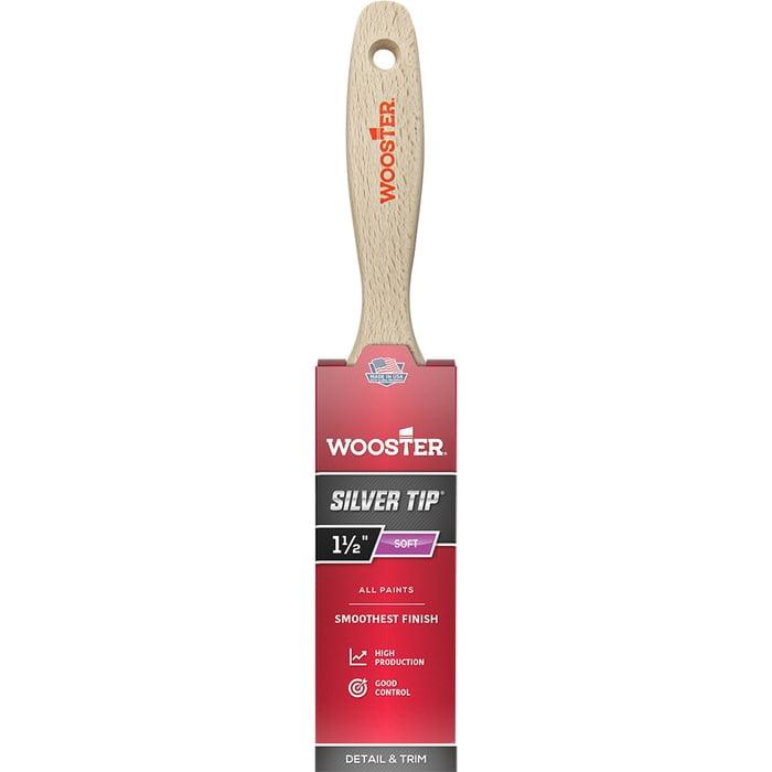 Wooster Silver Tip 1-1/2 in. Flat Paint Brush