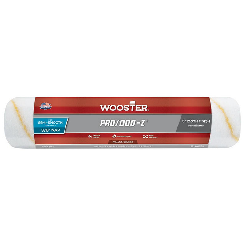 Wooster Pro/Doo-Z Woven Fabric 12 in. W X 3/8 in. Regular Paint Roller Cover 1 pk