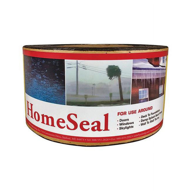 York HomeSeal 4 in. W X 900 in. L Asphalt/Polyethylene Flashing Black