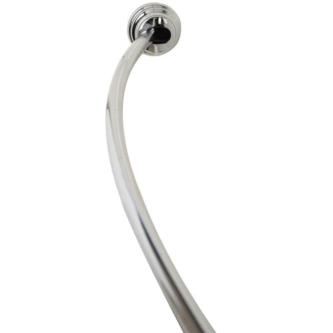 Zenna Home NeverRust Curved Shower Rod 72 in. L Chrome Silver