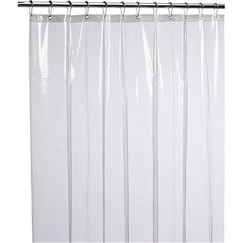 Zenna Home 72 in. H X 70 in. W Clear Solid Shower Curtain Liner PEVA