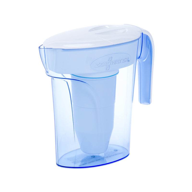 ZeroWater Ready-Pour 7 cups Blue Water Filtration Pitcher