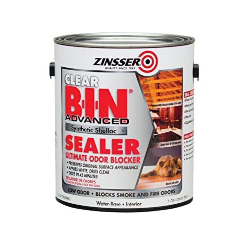 Zinsser BIN Advanced Clear Shellac-Based Odor Blocking Sealer 1 gal