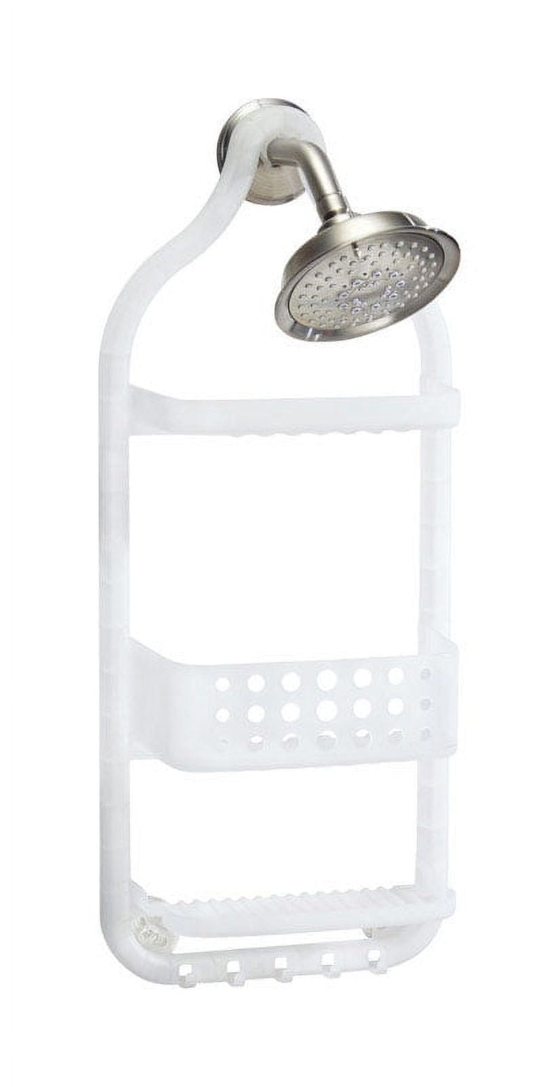 iDesign Circlz 26 in. H X 5 in. L White Shower Caddy